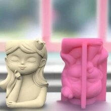 Planter Mold Flower Pot Resin Mold For DIY Craft Art Home Decoration Concrete - Hot Pink - View 9