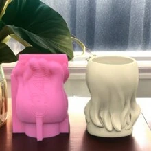 Planter Mold Flower Pot Resin Mold For DIY Craft Art Home Decoration Concrete - Hot Pink - View 7