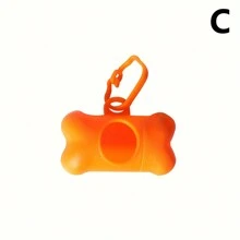 1入骨形狗便袋分配器，狗糞袋盒，配有掛鉤的小型狗袋分配器，適用於寵物小狗遛狗，行山和露營 - 彩色 - 查看 13