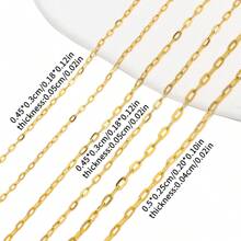 200cm Cadenas de acero inoxidable para hacer joyas DIY collares pulseras accesorios sin decoloración, cadena dorada, cuentas de labios, cadena de cuentas, cadena de gafas accesorios - cadena - Ver 37