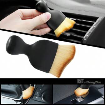 KaiDengZhe 1pc Car Interior Cleaning Brush Detailing Dust Removal Brush Air Conditioning Outlet Cleaning Brush Slot Brush Car Cleaning Supplies Car Accessories