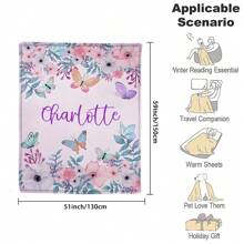 1 chiếc chăn nỉ in hình bướm nghệ thuật tối giản cá nhân hóa, có thể in tên của bạn, mềm mại và ấm áp, kỷ niệm những khoảnh khắc đáng nhớ, một món quà ngày lễ tuyệt vời dành cho bạn bè, người thân và gia đình. - Nhiều màu - Xem 9