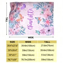 1 chiếc chăn nỉ in hình bướm nghệ thuật tối giản cá nhân hóa, có thể in tên của bạn, mềm mại và ấm áp, kỷ niệm những khoảnh khắc đáng nhớ, một món quà ngày lễ tuyệt vời dành cho bạn bè, người thân và gia đình. - Nhiều màu - Xem 2