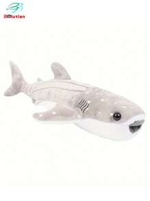 Molutian 55厘米/21.65英寸卡通蓝鲸毛绒玩具鲸鱼大布娃娃靠垫万圣节海洋鲸鱼玩偶布娃娃枕头创意鲸鲨家居装饰万圣节派对礼物 - 藍色 - 查看 7