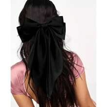 3 Pieces Of Women's Hair Bow Silky Satin Hair Clip Oversized Long Tail Hair Bow Cute Aesthetic Coquettish Hair Accessories Preppy Gift Fashion Stuff Valentine's Day Valentines Claw Clips Hair Claws Hair Barrettes - Multicolor - View 6