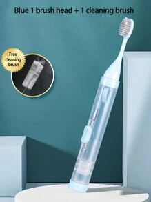 Portable Toothbrush And Toothpaste In One, Interdental Brush, Foldable Travel, All-In-One Mini Combination, Portable Office, Carry-On, Suitable For Travel, Outdoor, Business Trip, Vacation, Student Living On Campus, Rental House, Free Cleaning Brush - Multicolor - View 16