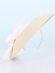 HIMESPORT Eleganter Fascinator Hut | Hochzeits Derby Cocktail Stroh Breitrand | Vintage Kirche Teefeier für Damen | Sommer Strand Brautmutter