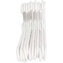 Ecommerc3 12 个装耐用而优雅的塑料衣架，适用于衣服、西装、衬衫和裤子 - 12 个坚固而优雅的塑料衣架 - 白色 - 查看 3