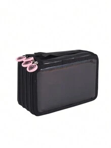 1个四层大容量带提手铅笔盒，便携式办公学习文具收纳盒，个性化心形拉链设计 - 必备返校用品，铅笔袋，背包 - 彩色 - 查看 13