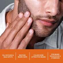 guluwa 黑色或棕色防水胡须填充笔套装 1 支胡须笔和 1 支胡须刷，持久防汗，有效增强面部毛发防水胡须笔胡须填充笔和刷子胡须增强剂持久修复胡须染色塑形工具发笔，适合男朋友父亲节礼物 - BlACK 1 PCS BEARD FILLER PEN - 查看 3