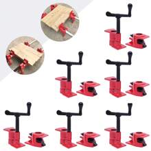 6pcs Pipe Screw Clamps, 3/4 Inch Pipe Clamps For Craft Repair DIY Woodworking Screw Clamp - Red - View 1
