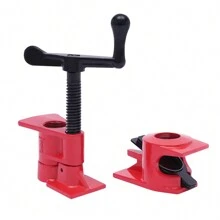 6pcs Pipe Screw Clamps, 3/4 Inch Pipe Clamps For Craft Repair DIY Woodworking Screw Clamp - Red - View 4