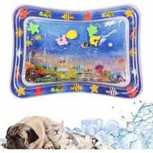 Thickened Water Sensor Play Mat For Pets, 2024 New Sensory Water Play Mat For Cats, Cooling Mat For Cats, Water Sensor Mat For Cats Dogs Cool Comfort Inflatable Tummy Time Water Mat