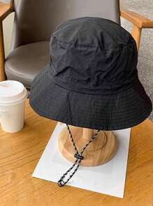 1pc 户外登山帽防水渔夫帽收纳袋盆帽夏季薄款速干男士遮阳帽适合户外使用