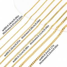 200cm Cadenas de acero inoxidable para hacer joyas DIY collares pulseras accesorios sin decoloración, cadena dorada, cuentas de labios, cadena de cuentas, cadena de gafas accesorios - cadena - Ver 18