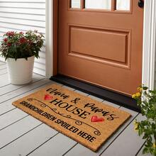 Funny Coir Doormat Nana And Papas House Grandchildren Spoiled Here Front Door Mat Entryway Outdoor Mat Front Porch Welcome Mats Entry Coconut Brown Mat Novelty Gift Funny Coir Mat 23.7x15.7 Inch