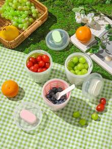 1 Cốc Salad Có Thìa, Bộ Dao Kéo Dã Ngoại, Dụng Cụ Thể Dục Giảm Béo, Giỏ Trái Cây Nhỏ Giọt, Bát Salad Dung Tích Lớn, Dụng Cụ Làm Salad Tập Hợp Tiệc, Dụng Cụ Cắm Trại Du Lịch, Chai Trộn Salad, Bộ Đồ Ăn Không Dùng Một Lần - Nhiều màu - Xem 5