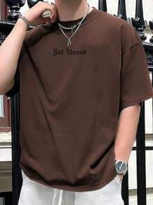 Men's Not Bound T-Shirt Unisex 100% Cotton Premium Mesh Shirt - Rỉ Nâu - Xem 1