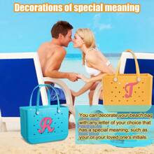 Decorative Lettering Charms For, Alphabet Lettering Accessories, Decorative Charms Insert Alphabet Lettering, Alphabet 3D Letters For Personalizing Handbag DIY White