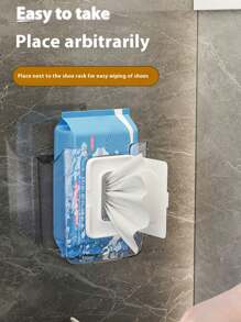 1pc Wall-Mounted Bathroom Transparent Storage Box, No Drilling Required For Toilet Paper, Wet Wipes Storage - Multicolor - View 11