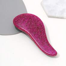1pc Glitter Hair Comb Hair Brush - Purple - View 1