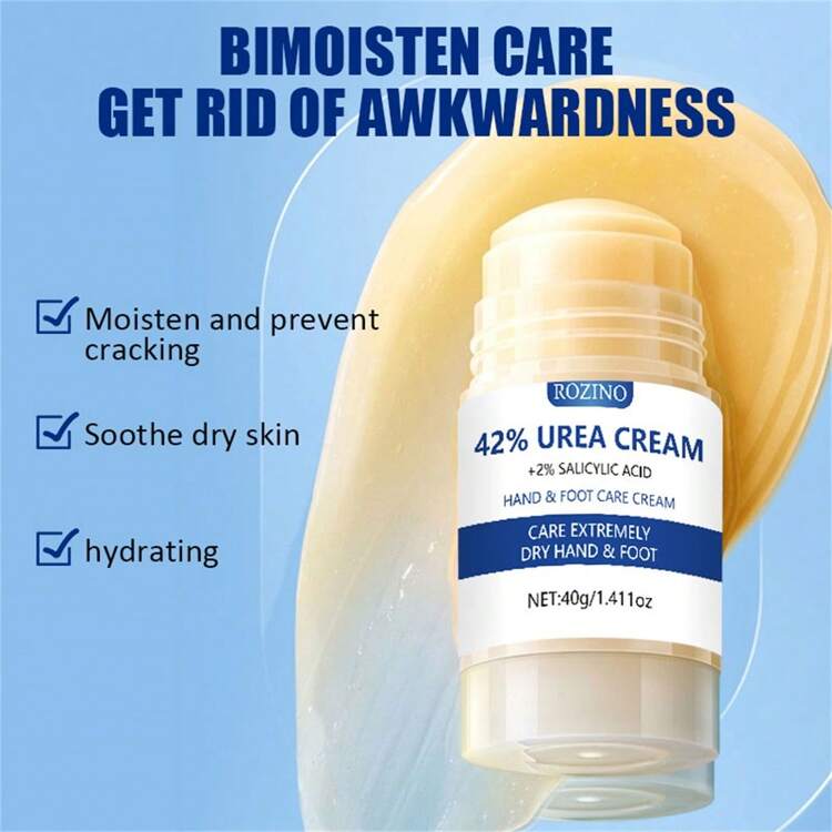 Bastão Hidratante De Ácido Úrico E Salicílico Para Mãos E Pés, Reparando A Pele Seca E Danificada, Suavizando E Clareando A Pele, Adequado Para Todos Os Tipos De Pele, 40g - Branco - Visão 5