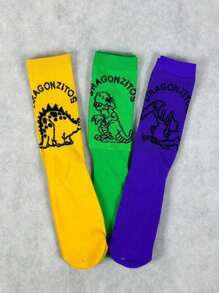 Set de 3 Pares de Calcetas DRAGONCITOS - Amarillo - Ver 2