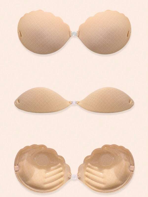 Backless, Strapless Adhesive Silicone Bra Cups Sexy Breathable Invisible Sticky Breastplate For Women, Suitable For Wedding Dresses, Summer Prevents Exposure