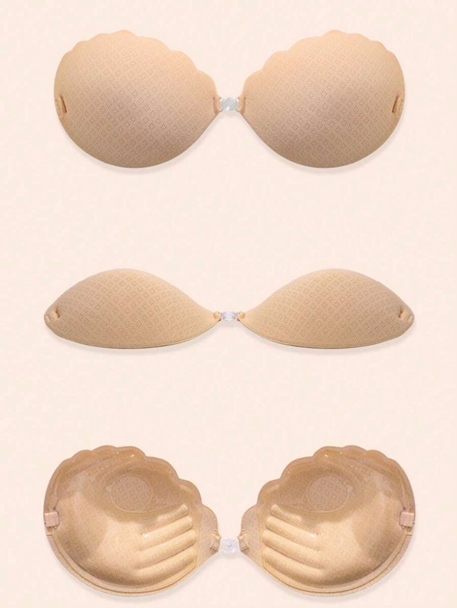 Backless, Strapless Adhesive Silicone Bra Cups Sexy Breathable Invisible Sticky Breastplate For Women, Suitable For Wedding Dresses, Summer Prevents Exposure