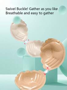 Backless, Strapless Adhesive Silicone Bra Cups Sexy Breathable Invisible Sticky Breastplate For Women, Suitable For Wedding Dresses, Summer Prevents Exposure