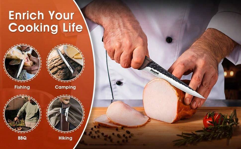 Huusk Japan Knife, Boning Knife For Meat Cutting 5.5 Inch, Japanese