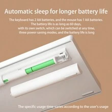 Aigo CK104 60% Compact 2.4G Wireless Mechanical Keyboard And Mouse Set, Red Axis 106-Key Gaming Keyboard With Numeric Keypad,4-Button Ergonomic Mouse For Office/Games. Soy Milk Box - Soy Milk Box Red Axis - View 6