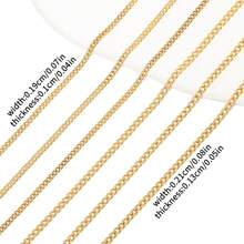 200cm Cadenas de acero inoxidable para hacer joyas DIY collares pulseras accesorios sin decoloración, cadena dorada, cuentas de labios, cadena de cuentas, cadena de gafas accesorios - cadena - Ver 42