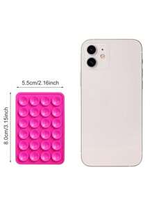 Cốc hút silicon Vuông một mặt Cốc hút silicon Bao da điện thoại di động đa chức năng Hộp đựng điện thoại di động bằng silicon - Nhiều màu - Xem 4