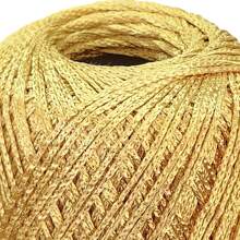 Golden Yarn Premium Golden Line With Extra Shine For Crochet Launch Barbantes Do Brasil - VÀNG CHUNG - Xem 1