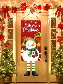 1 cái Thiết kế mẫu người tuyết và ông già Noel mới cho Giáng sinh, Trang trí hoàn hảo cho phông nền tường tiệc Giáng sinh gia đình, Trang trí rèm cửa Giáng sinh, Giáng sinh - Nhiều màu - Xem 4