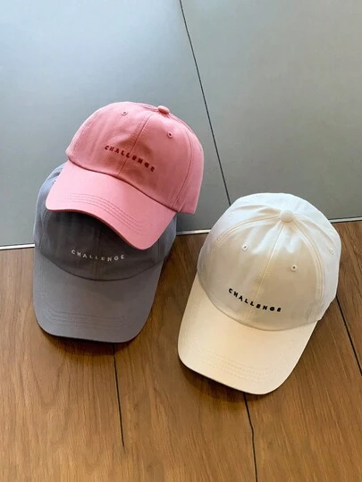 时尚街头字母刺绣棒球帽防晒遮阳弧形屋顶太阳帽男女通用骑行钓鱼徒步