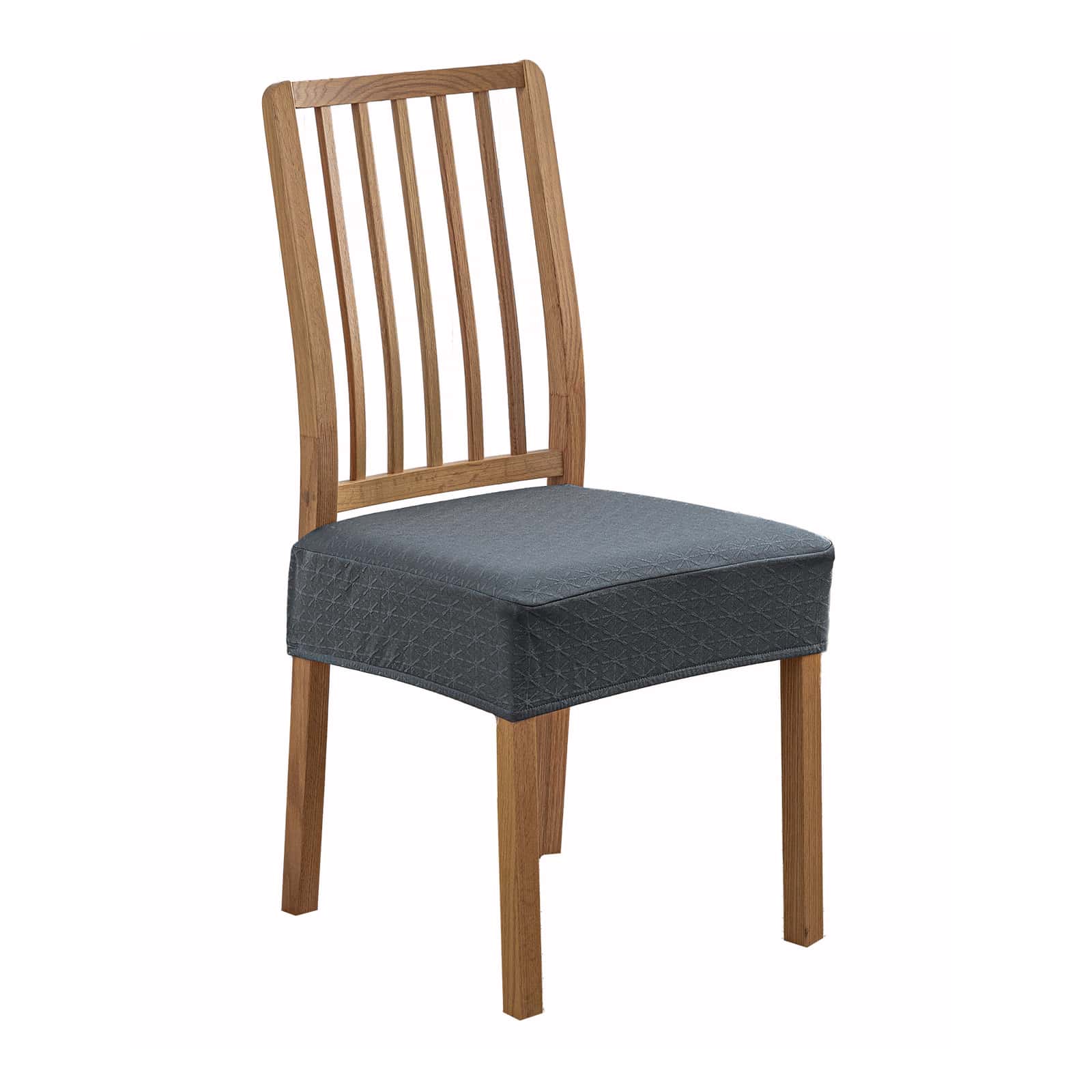 4/6pcs Jacquard Seat Covers Solid Color Chair Cushion Cover Polyester Dining Room Chair Seat Slipcovers With Buckle Removable Washable Chair Protctor Stool Cover More Soft And Comfortable, Suitable For Kitchen, Dining Room, Living Room, Office,  Hotel Chair Decoration Protective Cover Chair Slide CoverDust-Proof And Stain Resistant Chair Covers, Suitable For Dining Chairs, Office And Home Decoration - 深灰色 - 查看 1