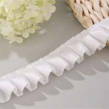 5 米/包 2.5 厘米宽褶皱花卉蕾丝花边，DIY 服装和玩偶装饰 - 彩色 - 查看 16