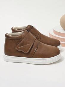 Botas clásicas deportivas para niños con nueva moda casual, puntera redonda y cierre de gancho y bucle