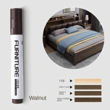 1 Furniture Repair Marker, Wooden Cabinet, Floor Repair And Filling Rod, Scratch Recovery Kit, Touch Up Paint Pen, Composite Material Repair (Some Styles, Positions Or Logos Are Randomly Shipped And Do Not Affect Use)
