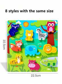 幼儿园儿童立体撕拉钩环拼图配对玩具儿童益智早教趣味拼图玩具 - 彩色 - 查看 7