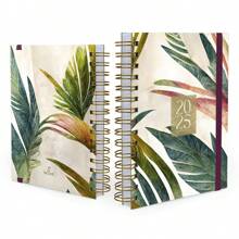 Agenda Plus 2025 Hard Cover Botanics Palm Leaves Marsala - 綠色 - 查看 2