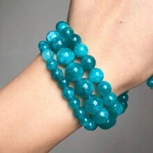 6 8 10mm Blue Amazonite Loose Stone Beads Smooth Round Spacer Beads For Jewelry DIY Making Bracelet Earrings Accessories 15''