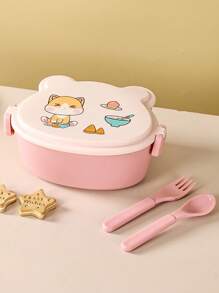 1pc Multi-Functional Lunchbox Food Storage Thermal Insulated Container For Students