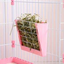 兔子干草喂食架，大容量豚鼠草容器，稳定防倾倒宠物用品，兔子干草喂食器 - 彩色 - 查看 8