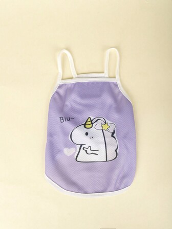 Cartoon Unicorn Print Pet Tank