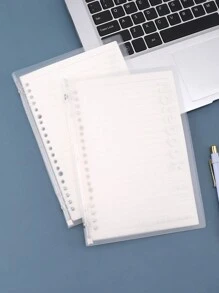 1 件 PVC 10 孔可拆卸易卷翻页书，螺旋笔记本 - 哑光饰面，学院格线，可拆卸替换芯，Ume 日常办公用品