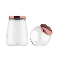 Kit 2 Metallic Lid Pots 2.1L And 1.2 Liter Sweet Biscuit - 玫瑰金色 - 查看 1