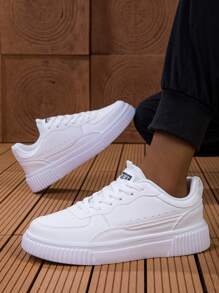 2025 unisex Frühling/Sommer Mode Low-Top Sneaker, stoßabsorbierend & bequem, Freizeitbekleidung, rutschfeste langanhaltend Sohlen, Lässig-Sport Weiße Schuhe